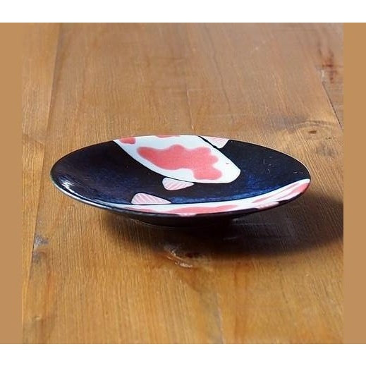 Mino - Coloured Koi Plate 14D
