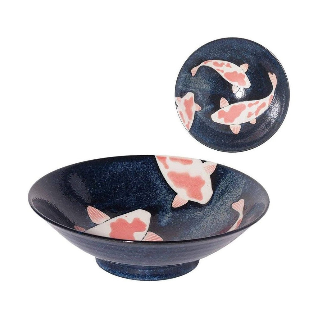 Mino - Coloured Koi Salad Bowl
