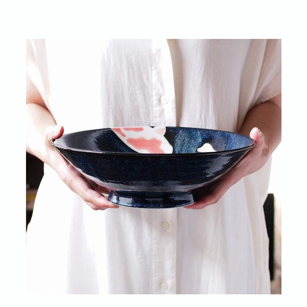 Mino - Coloured Koi Salad Bowl