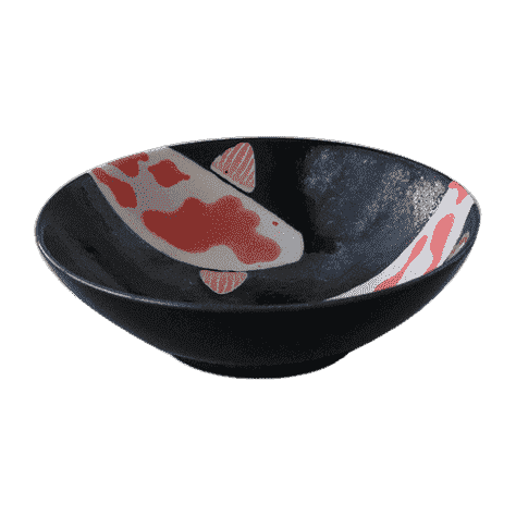 Mino - Coloured Koi Small Bowl 14.5D 4.5H