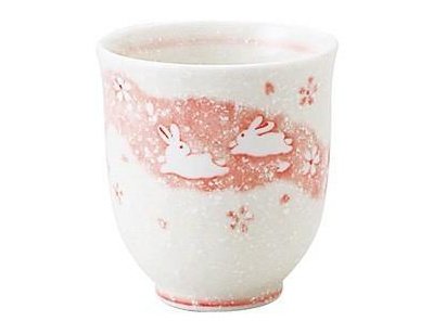 Mino Rabbit Tea Cup Red