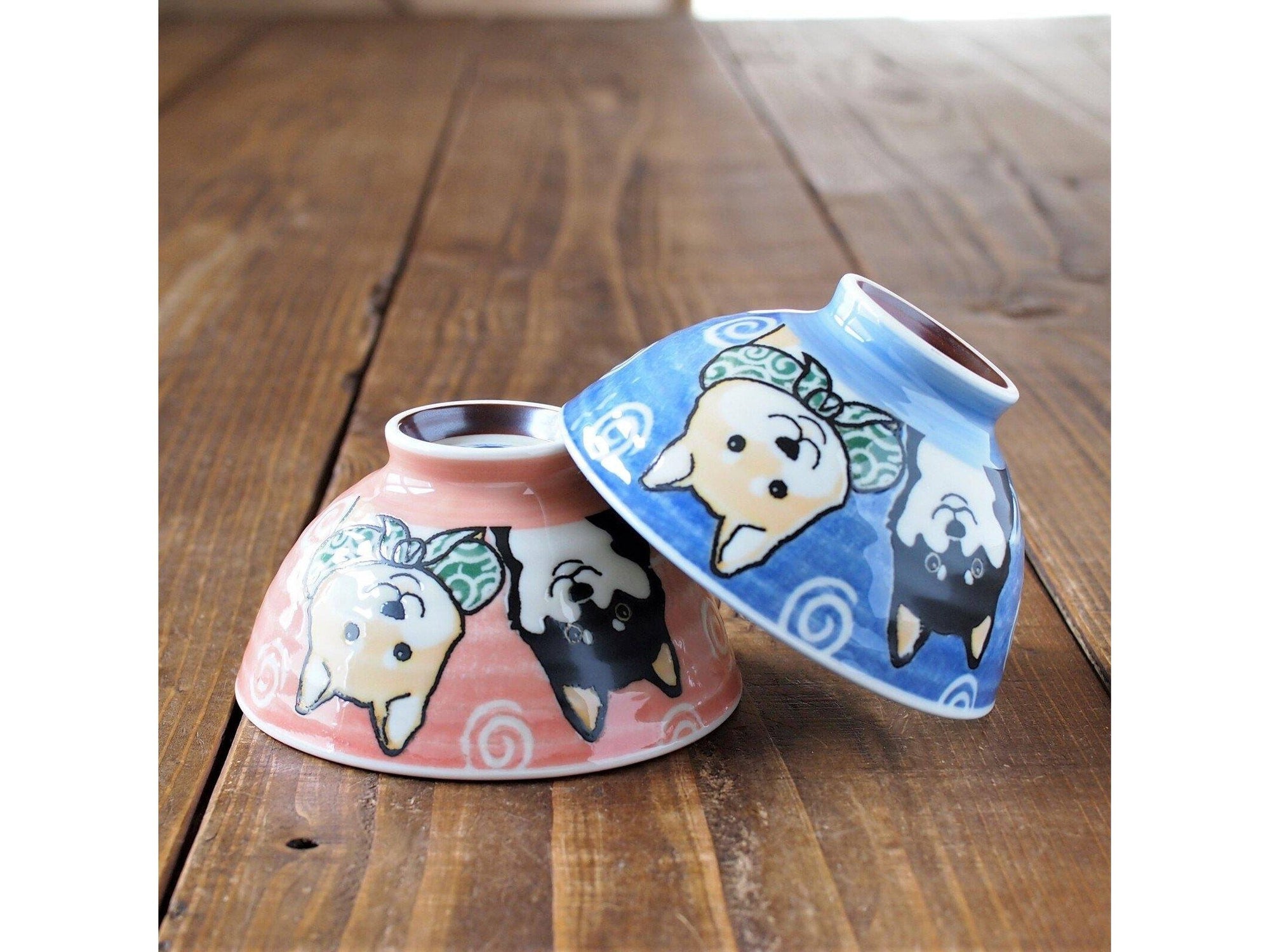 Mino Shiba Dog Rice Bowl Pink cm