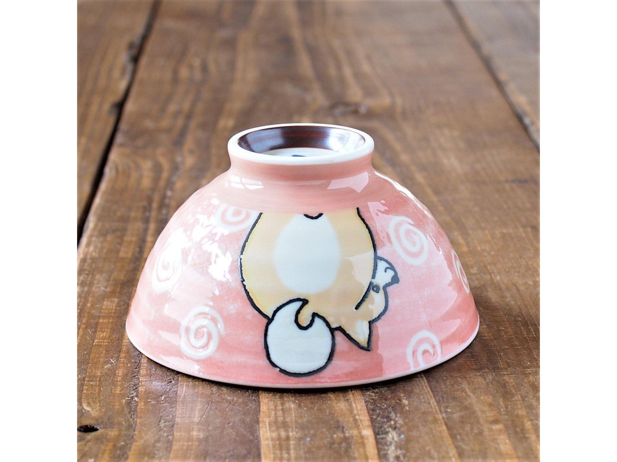 Mino Shiba Dog Rice Bowl Pink cm