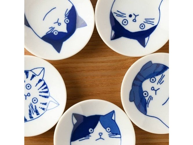 Mino Shicita Cat Small Plate 5P Set