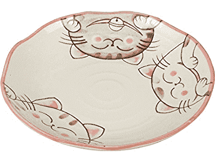 Mino Three Cats Plate Pink Size ×H cm