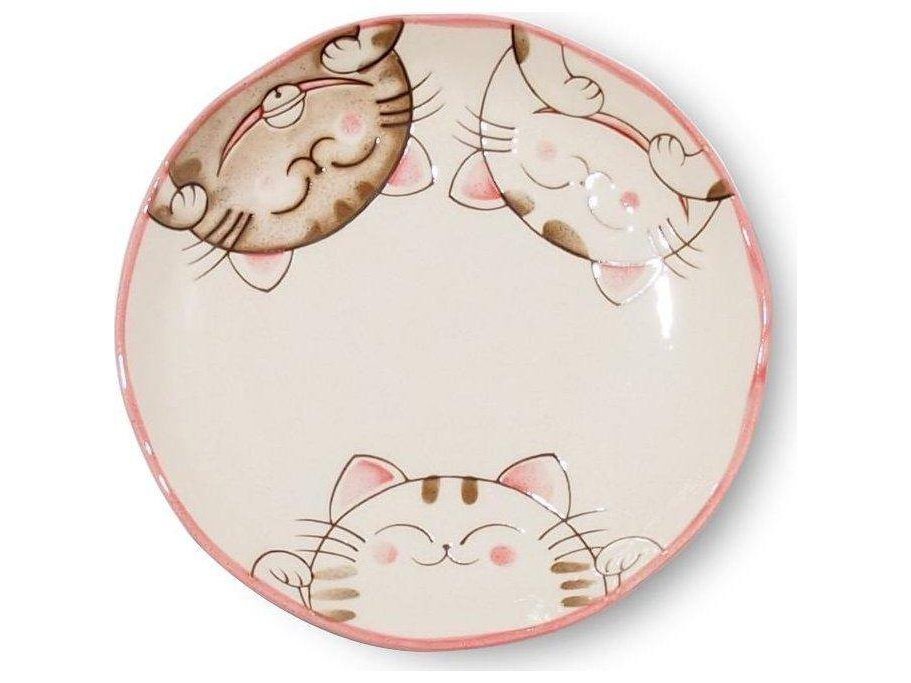 Mino Three Cats Plate Pink Size