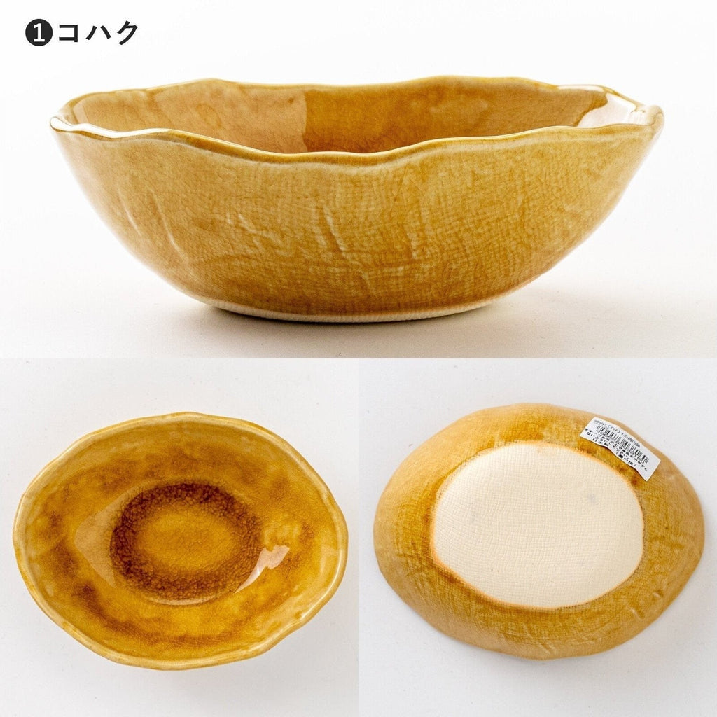 Minoru Amane Floral Oval Bowl 13.5D