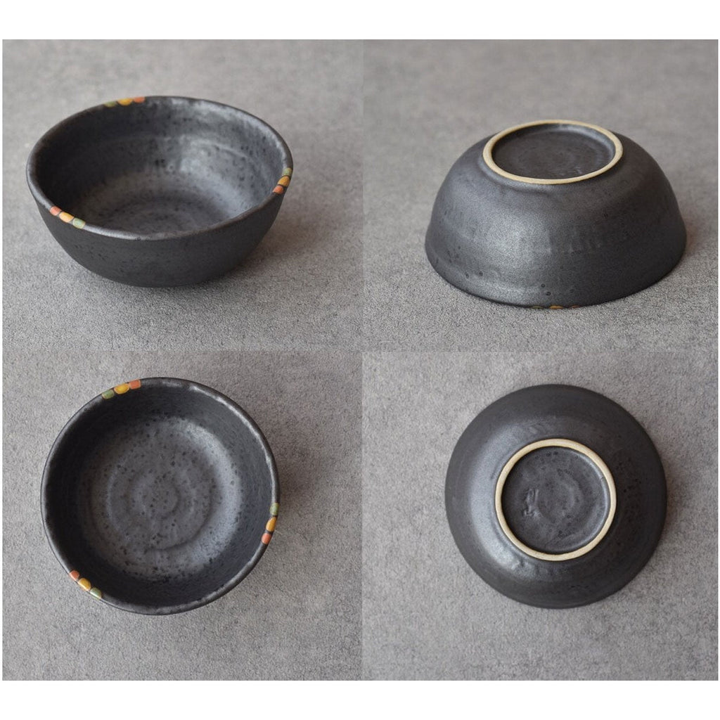 Mitani Black Speckle Small Bowl 11.3D 3.3H