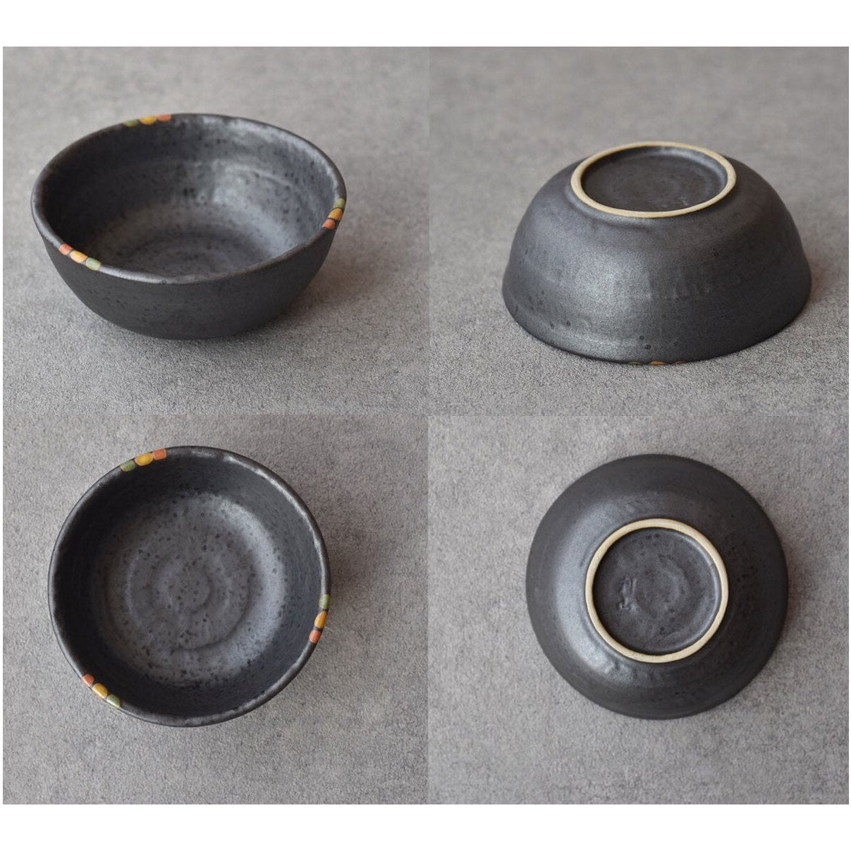 Mitani Black Speckle Small Bowl 11.3D 3.3H