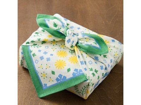 Miya Green Wildflower Furoshiki Wrapping Cloth cm