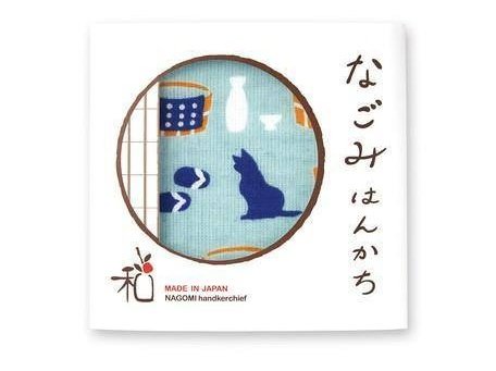 Miya Hot Springs Cat Gauze Nagomi Handkerchief