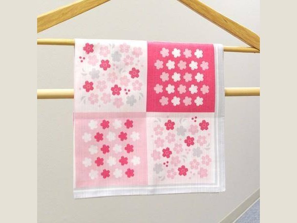 Miya Pink SAKURA Check Furoshiki Wrapping Cloth cm
