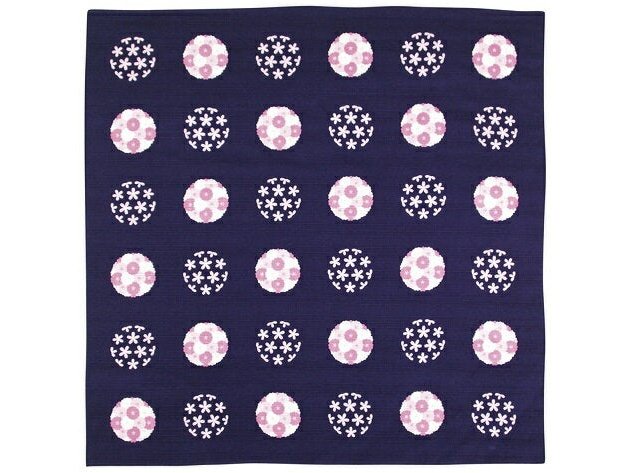 Miya Purple Cherry Blossom Circles Furoshiki Wrapping Cloth 70cm”