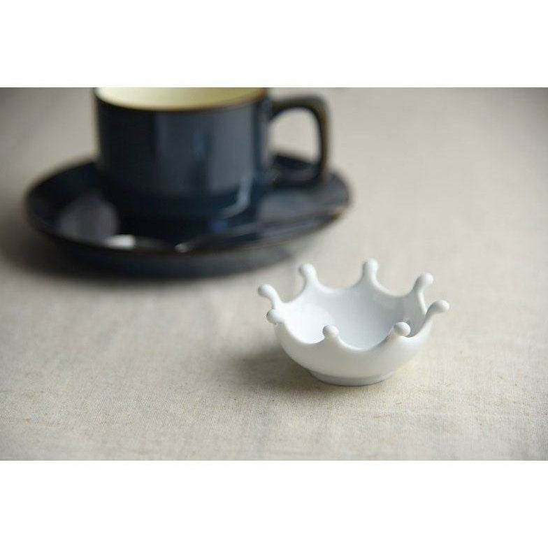 Miyama Milk Crown Drop Mini Dish 7.5D