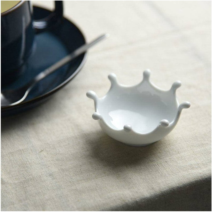 Miyama Milk Crown Drop Mini Dish 7.5D