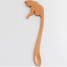 More Life Cat Tail Wooden Cocktail Spoon