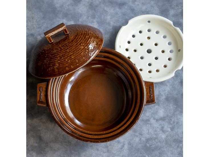 Nagatanien Bistro Mushi Nabe Clay pot with steamer