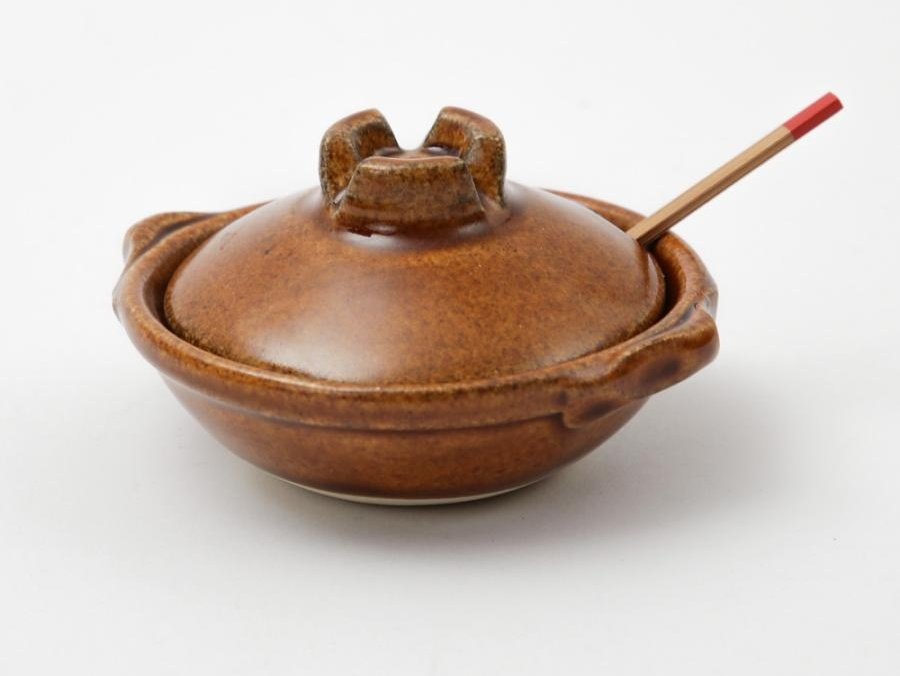 Nagatanien Chibi Brown Ame Donabe Seasoning Pot