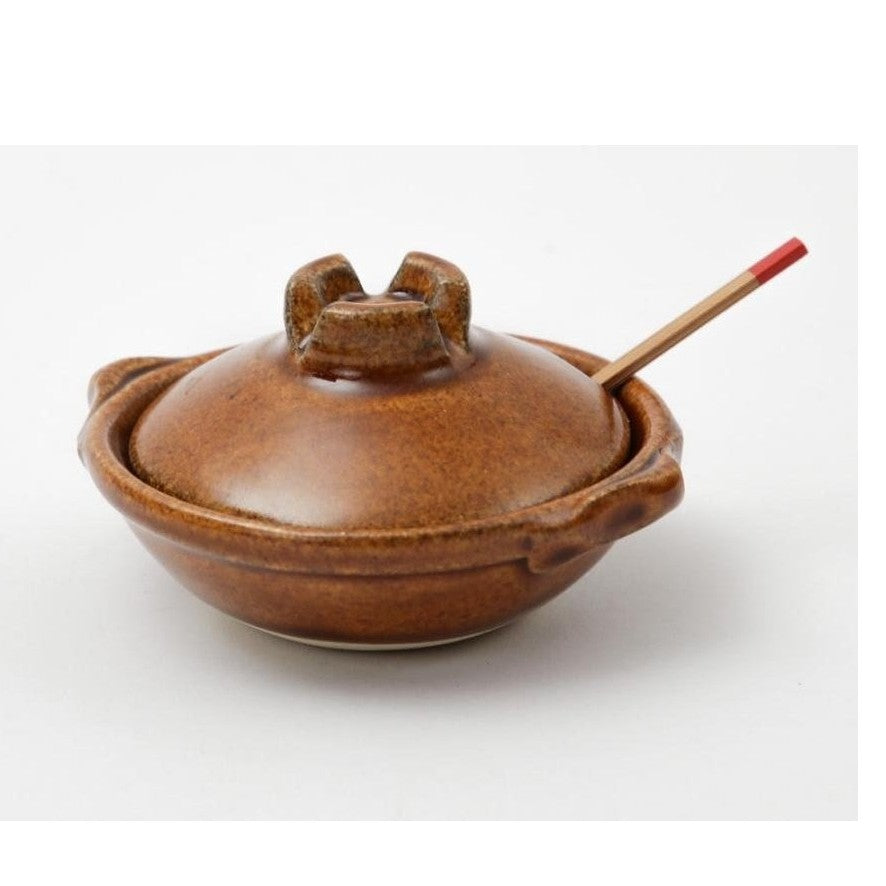 Nagatanien Chibi Brown Ame Donabe Seasoning Pot