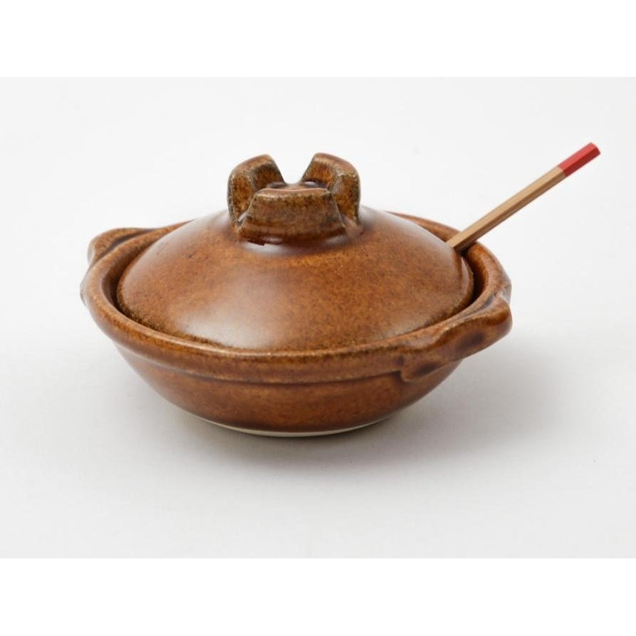 Nagatanien Chibi Brown Ame Donabe Seasoning Pot