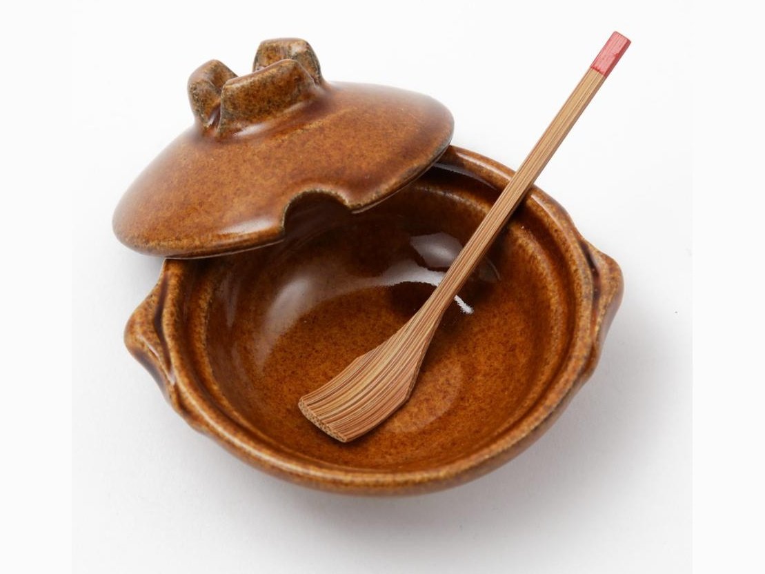 Nagatanien Chibi Brown Ame Donabe Seasoning Pot