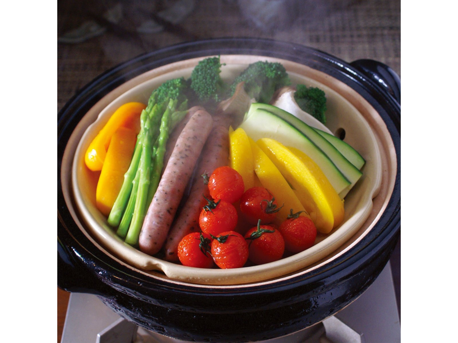 Nagatanien Mushi Nabe Clay Pot Steamer