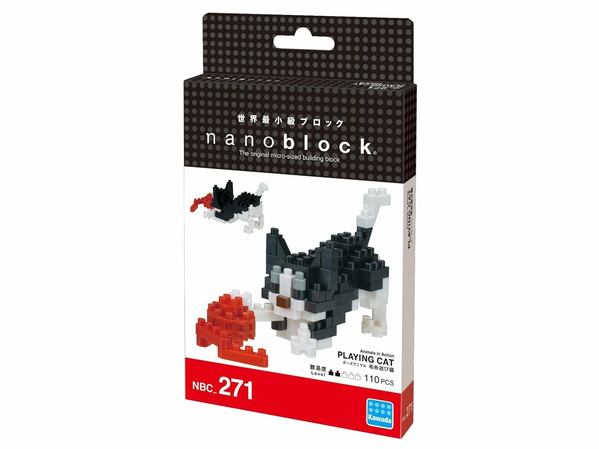 Nanoblock Animals in Action - Playing Cat