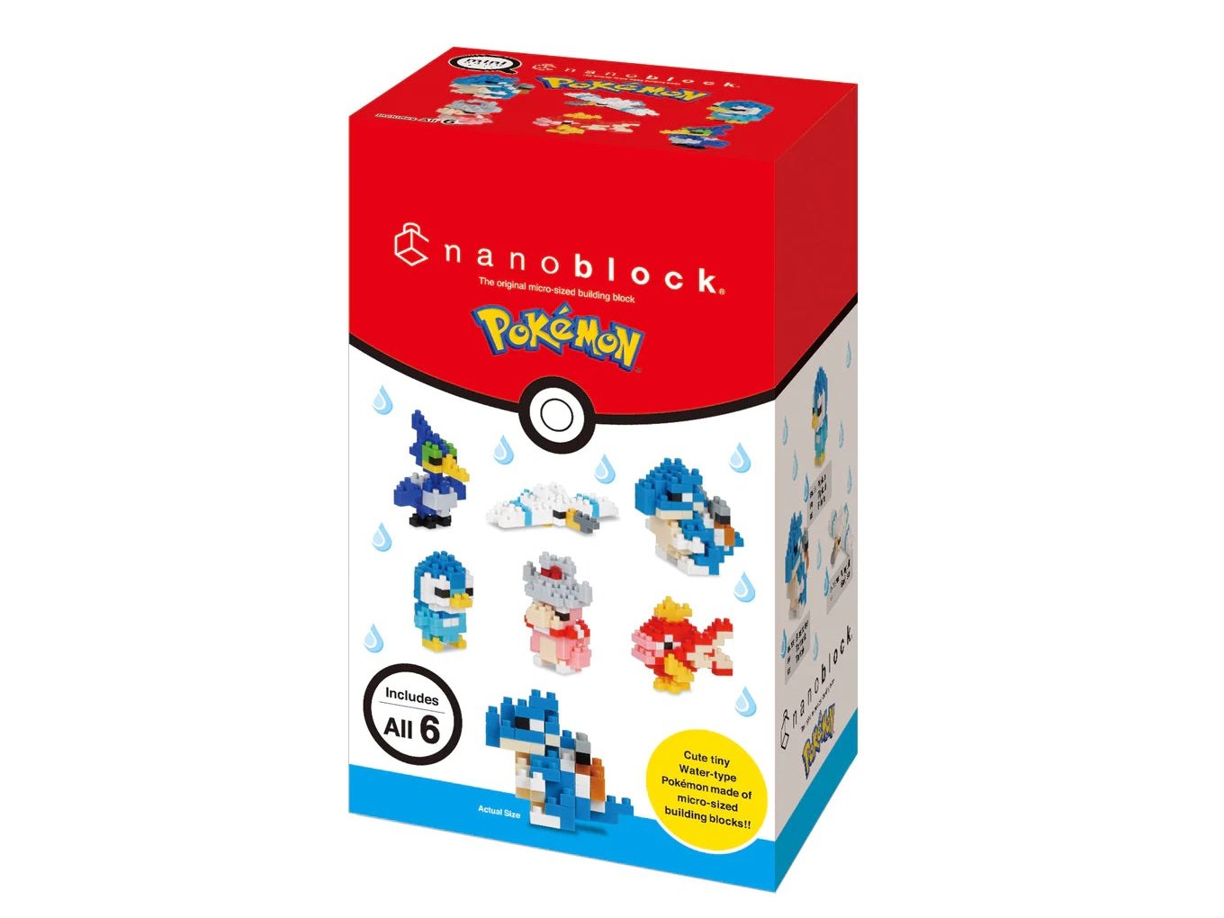 Nanoblock Mini Pokemon Box - Type Water Set