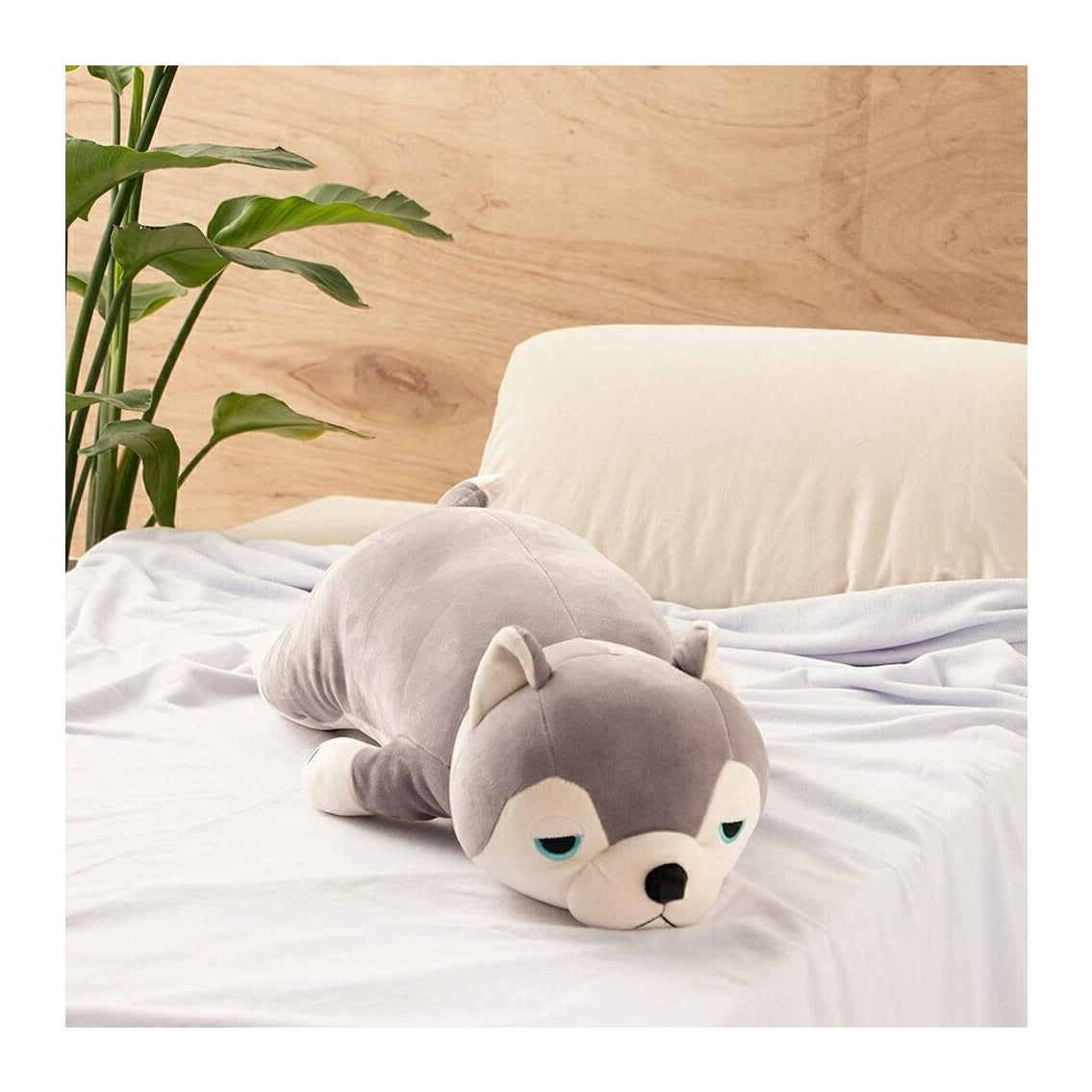 Nemunemu Premium Hug Pillow Husky Mint