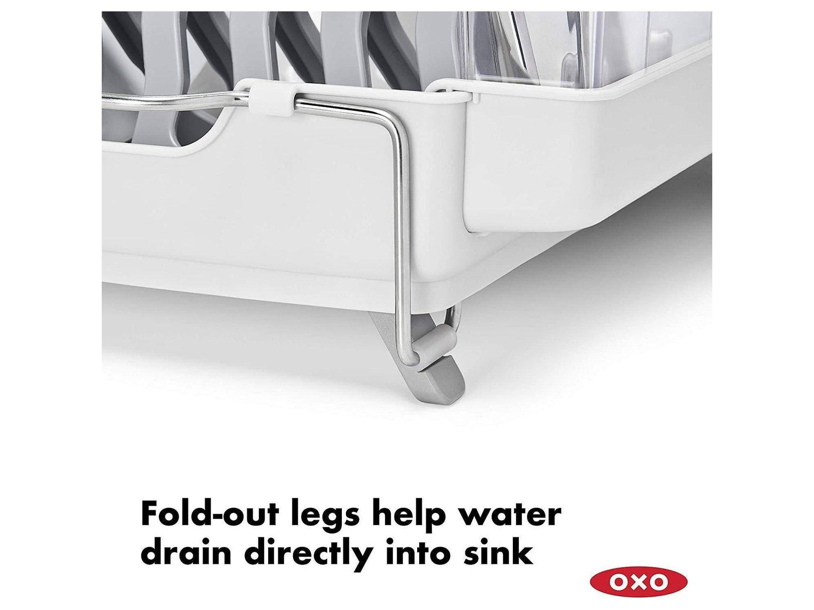 Crate&Barrel OXO ® Aluminum Fold-Flat Dish Rack