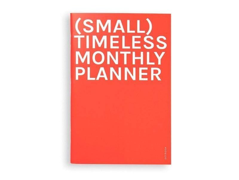 Octagon Mini Timeless Monthly Planner Undated Red