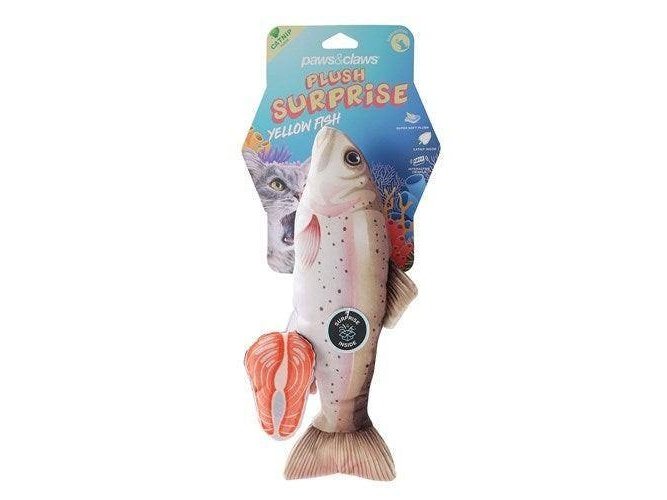 PC PLUSH FISH SURPRISE TOY YELLOW