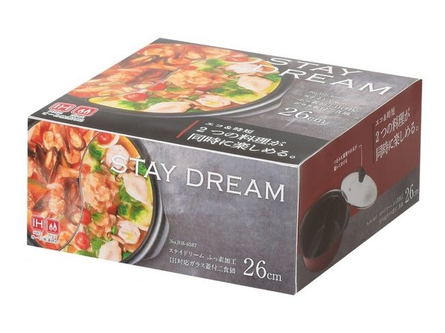 Pearl Life Stay Dream Two-Sided Hot Pot with Glass Lid 28cm