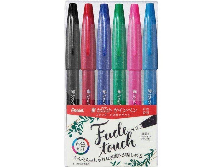 Pentel Fude Touch Pen Non-Permanent Marker color set