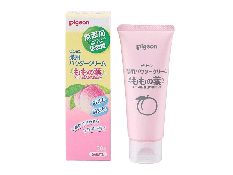 Pigeon Medicated Powder Cream Peach Leaf Extract 60g Baby Skin care