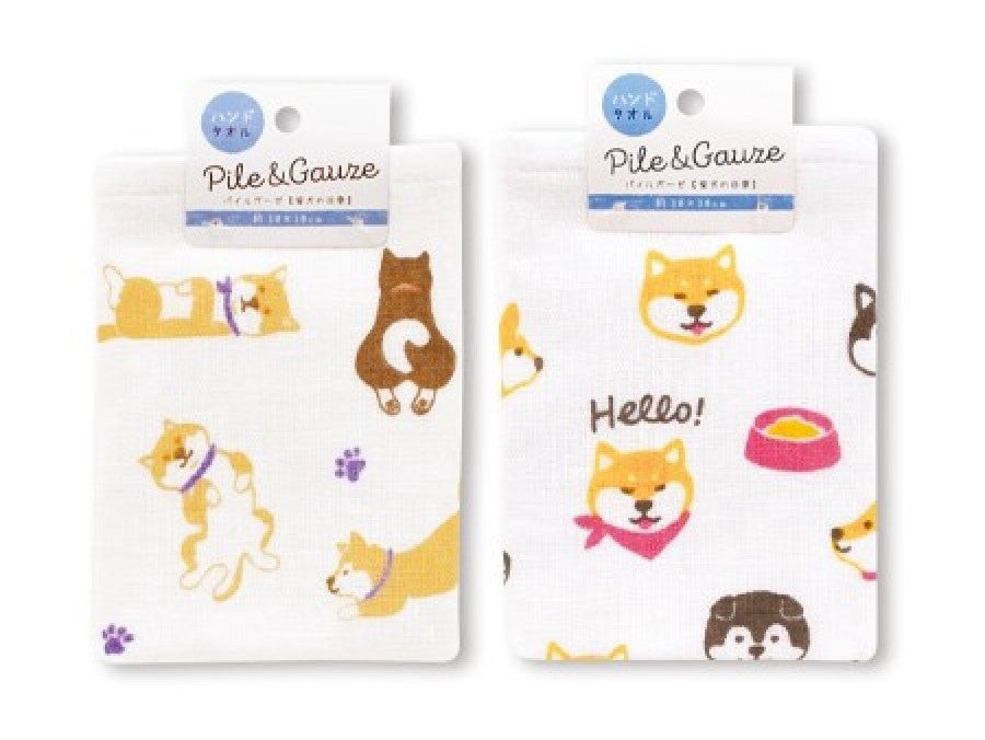 Pile & Guaze Shiba Inu Face Towel