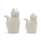 Porcelain Cat Soy Sauce Bottle White