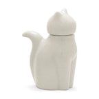 Porcelain Cat Soy Sauce Bottle White