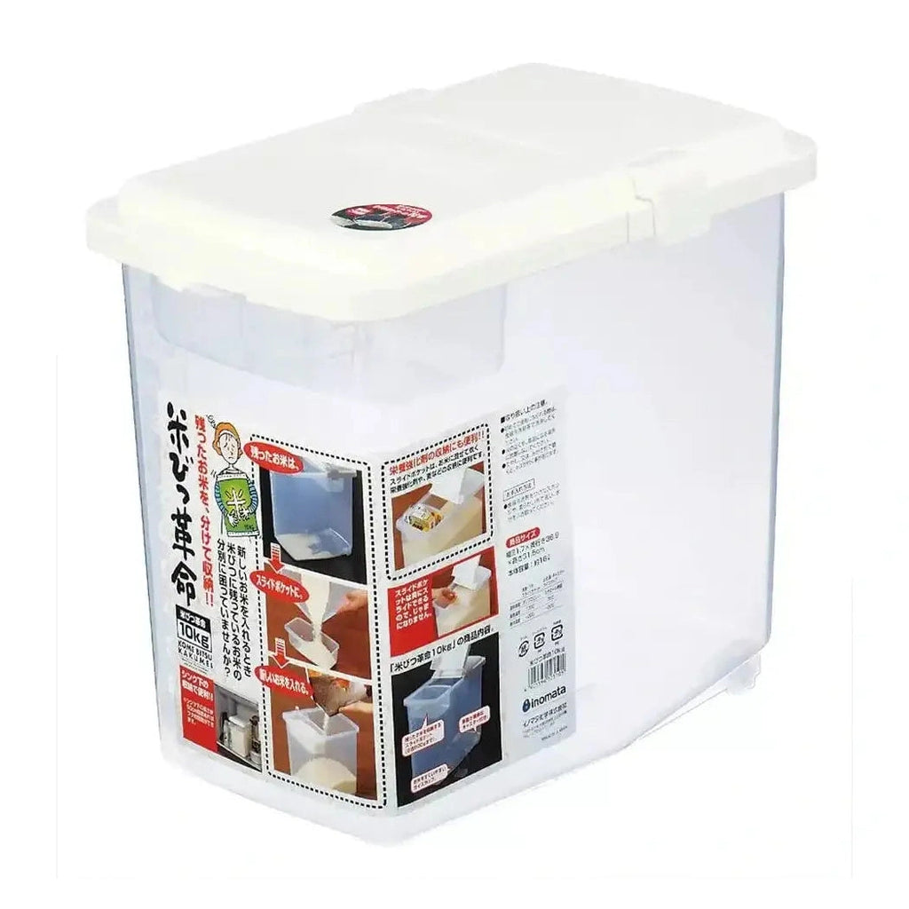 Inomata Rice Storage Container with Wheels 10kg