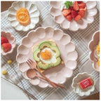 Rinka Pink Porcelain Chrysanthemum Plate