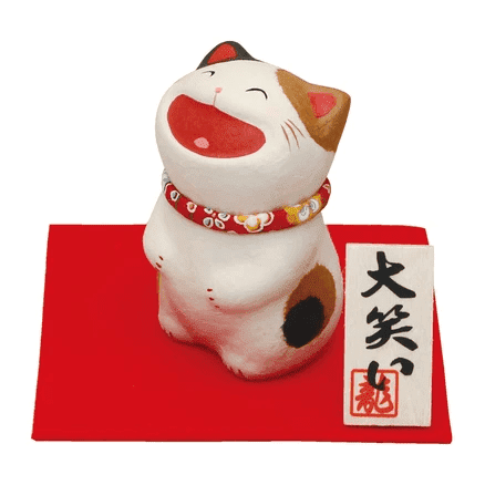 Ryukodo Chigiri Laughing Cat Standing