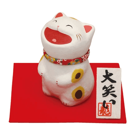 Ryukodo Chigiri Laughing Cat Standing