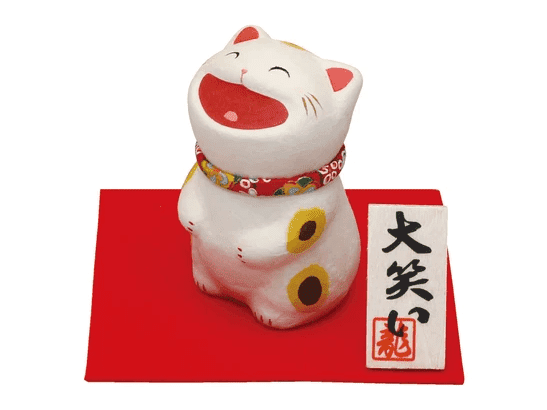 Ryukodo Chigiri Laughing Cat Standing
