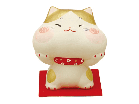 Ryukodo Chubby Cheeks Gold Cat
