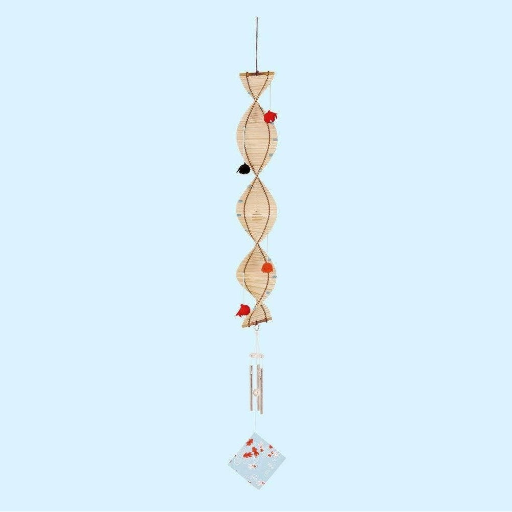 Ryukodo Gold Fish Bamboo Swirl Wind Chime