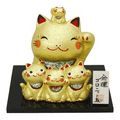 Ryukodo Gold Luck Beckoning Cat 7.5H