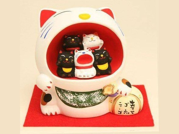 Ryukodo Happy Cat Nyago Piggy Bank