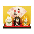Ryukodo Three Happy Shiba Dog Ornaments
