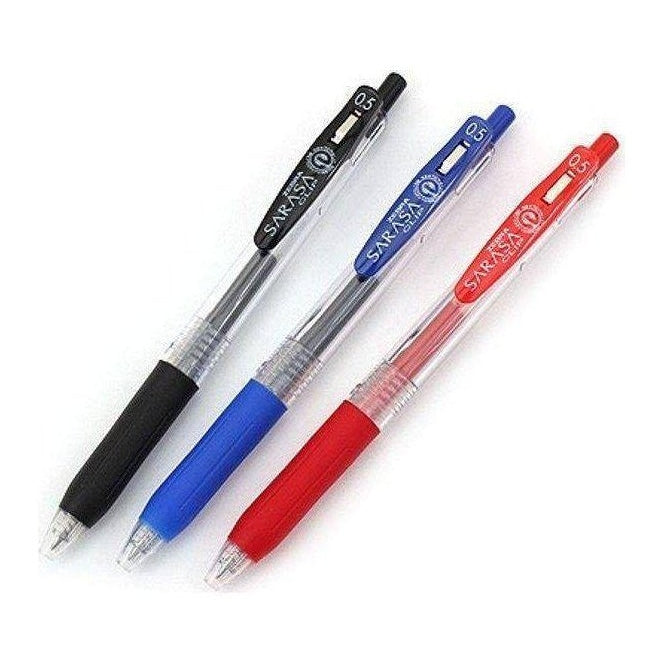 Zebra Sarasa Clip Pen 0.5mm 3-colour Set
