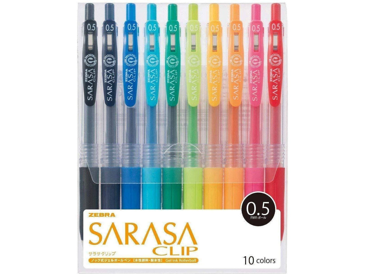 Sarasa Clip mm Gel Ballpoint Pen Colors Set